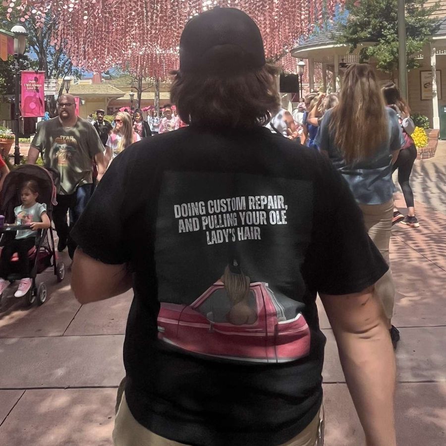 "Custom Repair" Design, a Solid Black Blend Premium Unisex Tee