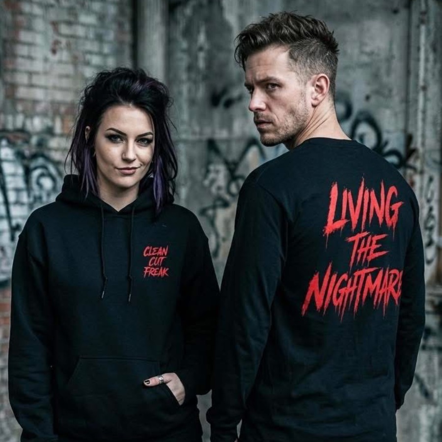 Living the Nightmare, a Dark Grey Heather Premium Unisex Tee