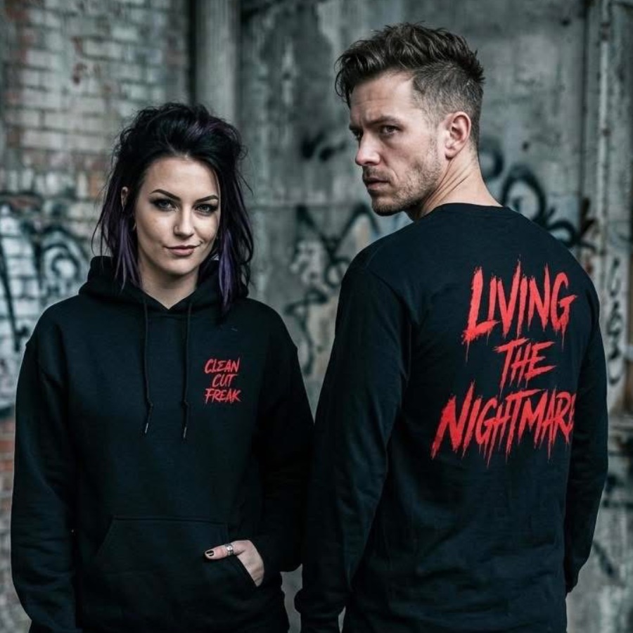 Living the Nightmare, a Black Heather Premium Unisex Tee