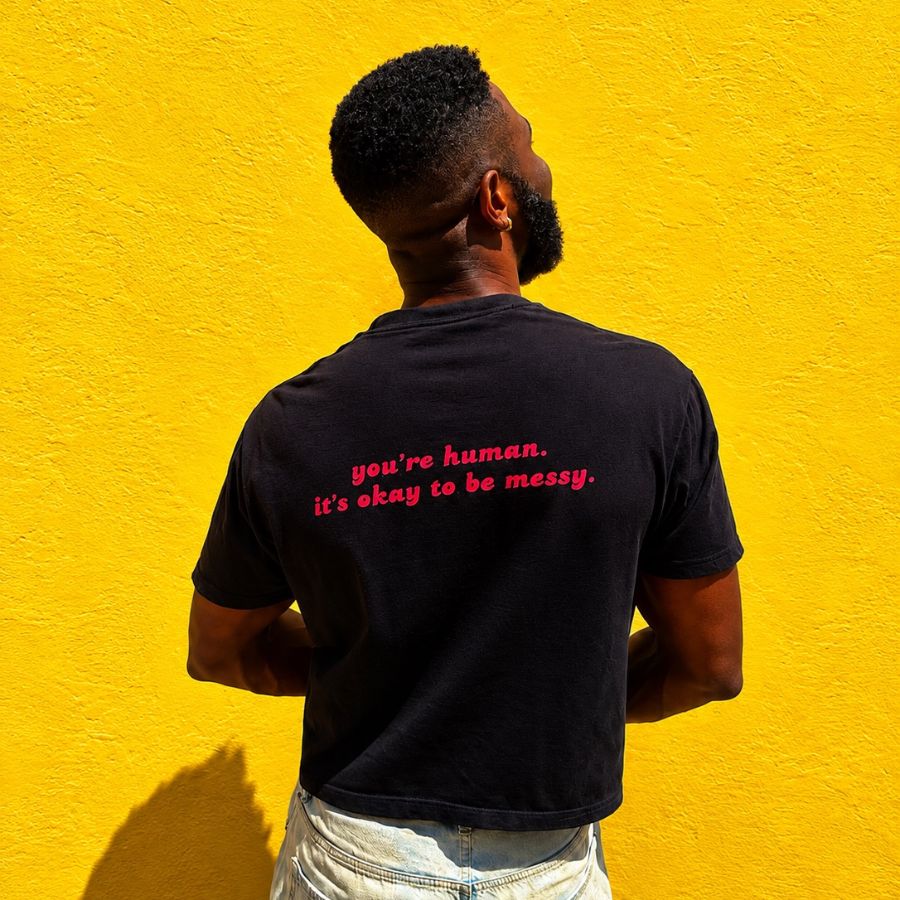 The Lollipop Tee, a Black Comfort Colors Boxy Tee