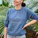 John Said No - Soft Blue Text, a Indigo Crewneck Sweatshirt