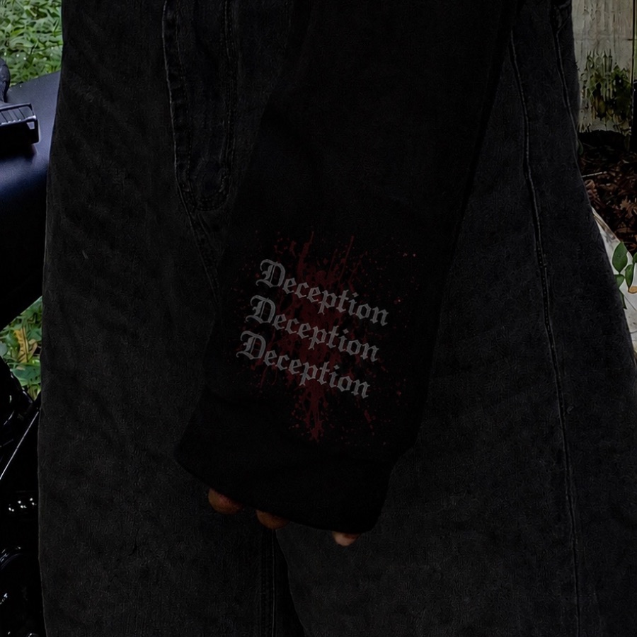 La'Deception&nbsp;, a Black Unisex Heavyweight Long Sleeve Tee
