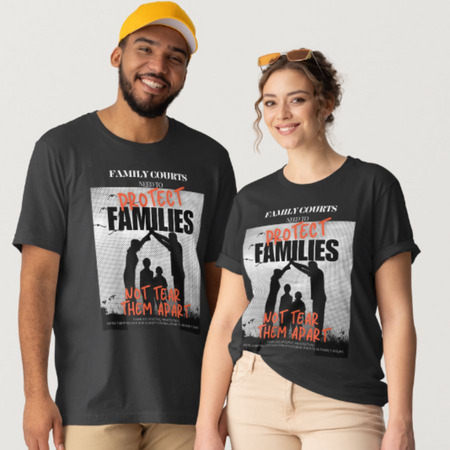 Protect Families, Not Tear Them Apart&nbsp;, a Black Classic Unisex Tee (back-view)