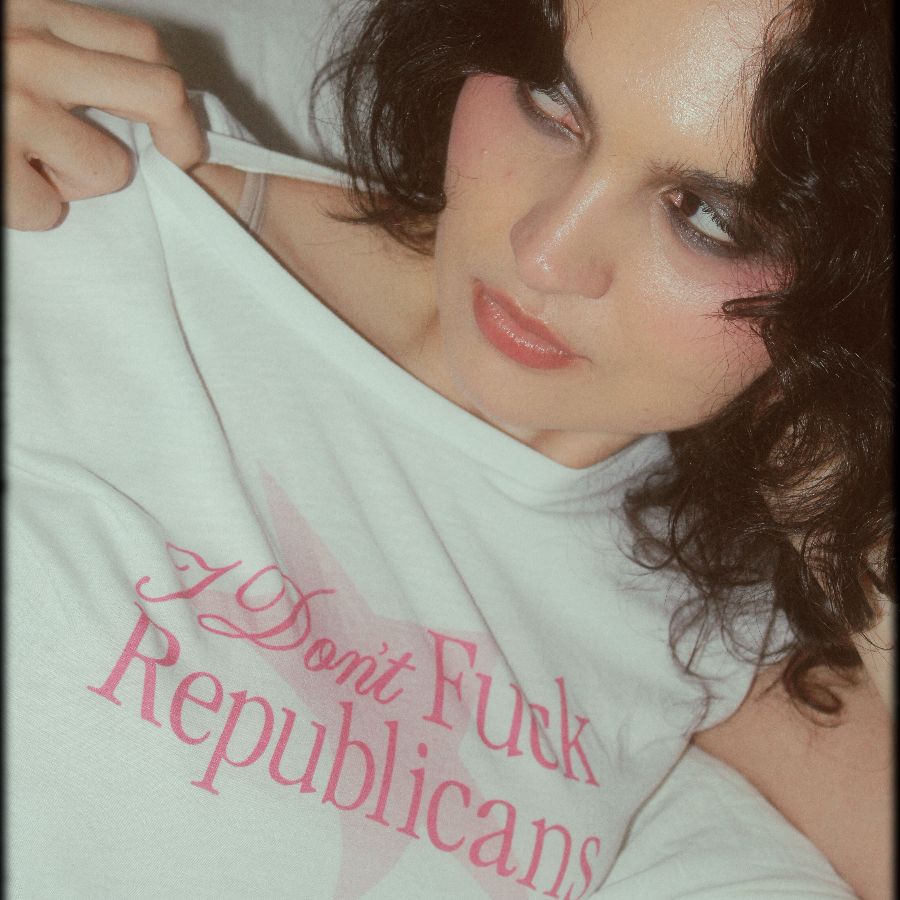 I Don't Fuck Republicans, a White Comfort Colors Unisex Tee
