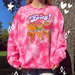 Toadally Spies, a Pink Tie Dye Crewneck Sweatshirt