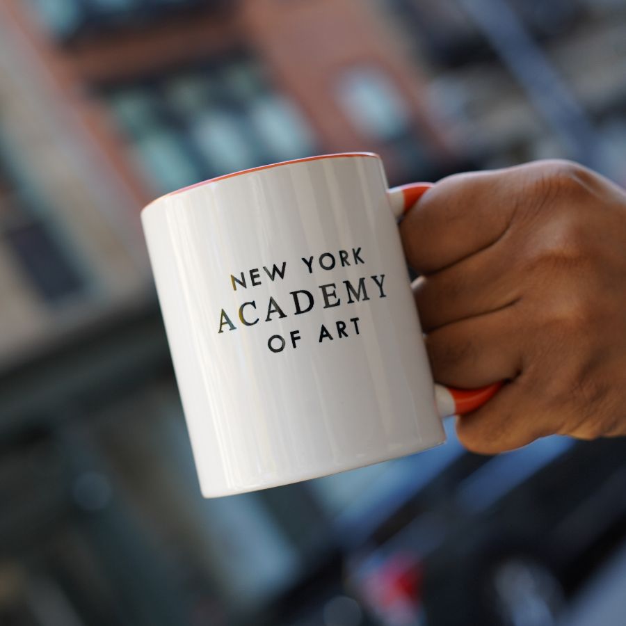 The Academy Logo Mug, a Black Two-Tone Ceramic Mug