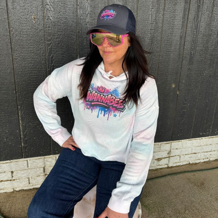 WANNABEE Graffiti Apparel&nbsp;, a Cotton Candy Women?s Tie Dye Cropped Hoodie