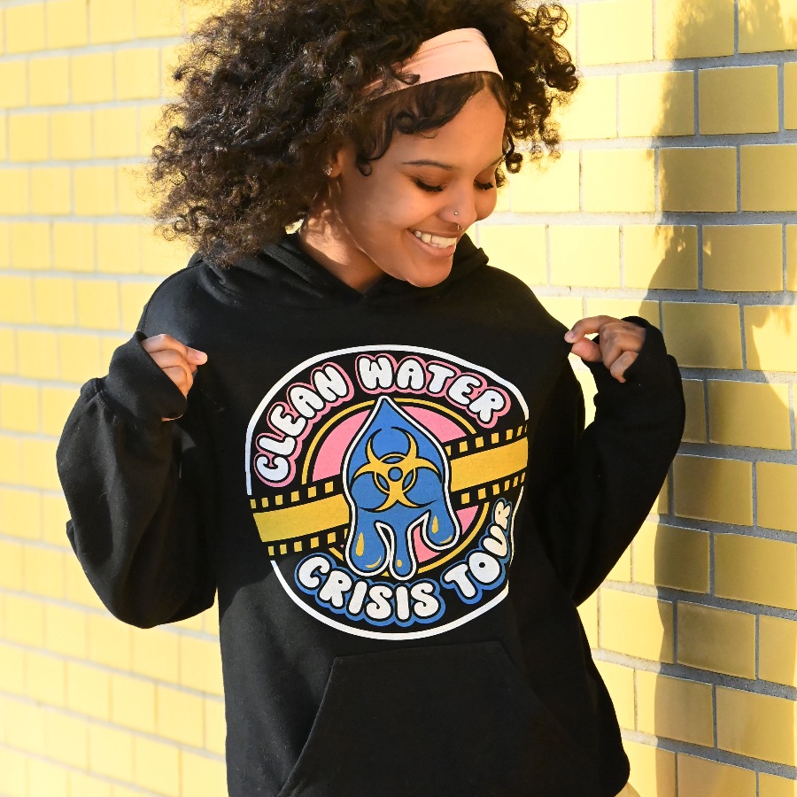 Clean Water Crisis Tour, a Solid Black Blend Premium Unisex Tee
