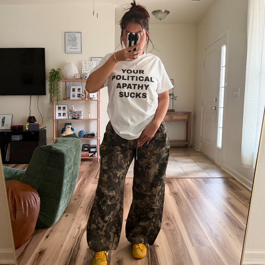 [WHITE TEE] YOUR POLITICAL APATHY SUCKS&nbsp;, a White Classic Unisex Tee