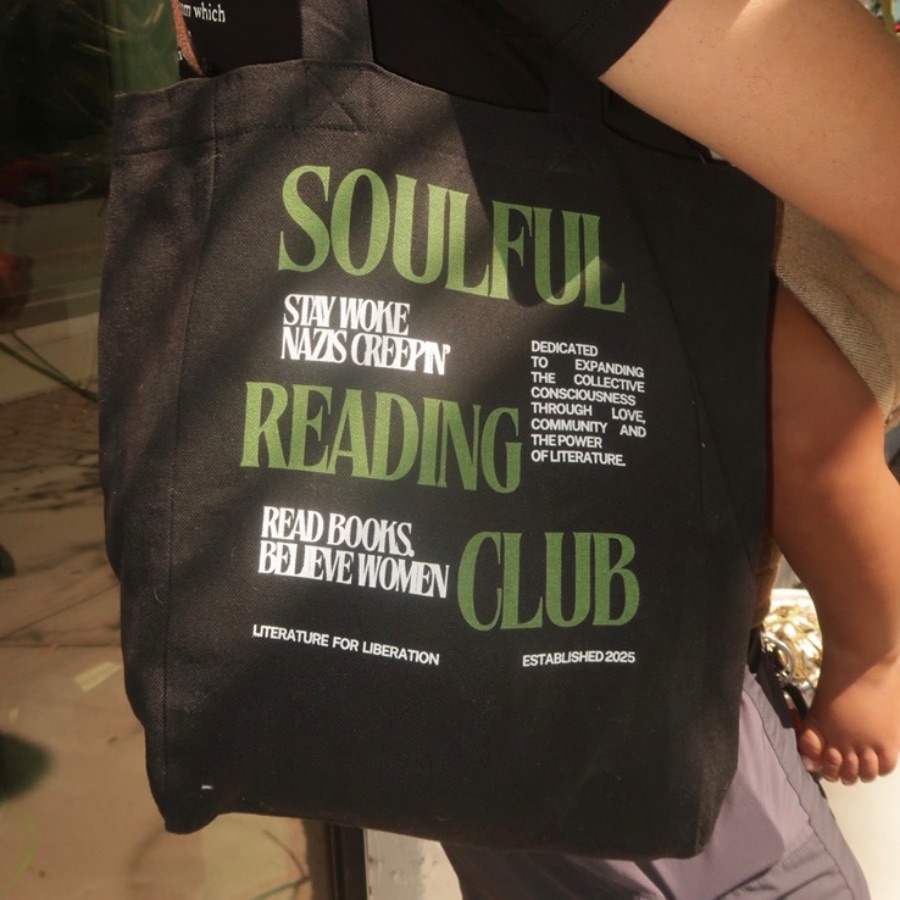 Stay Woke Large Tote, a Black Reclaimist G2G Tote Bag