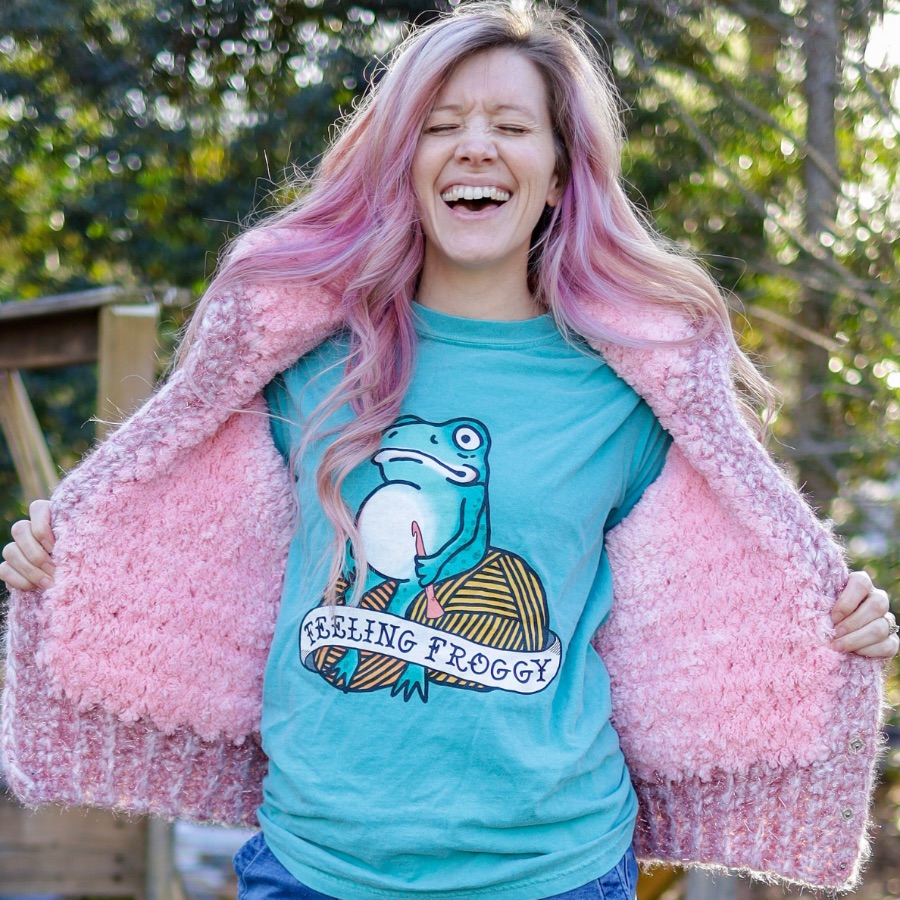 Feelin' Froggy..., a Island Reef Comfort Colors Long Sleeve Tee