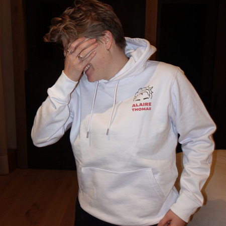 Anyway, Thank You!&nbsp;, a White Stanley/Stella Unisex Cruiser 2.0 Pullover Hoodie