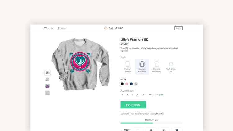 Choose exactly the right colors and designs for your custom 5k shirts!