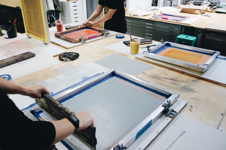 Screen printed t-shirts are a classic and cost effective option.