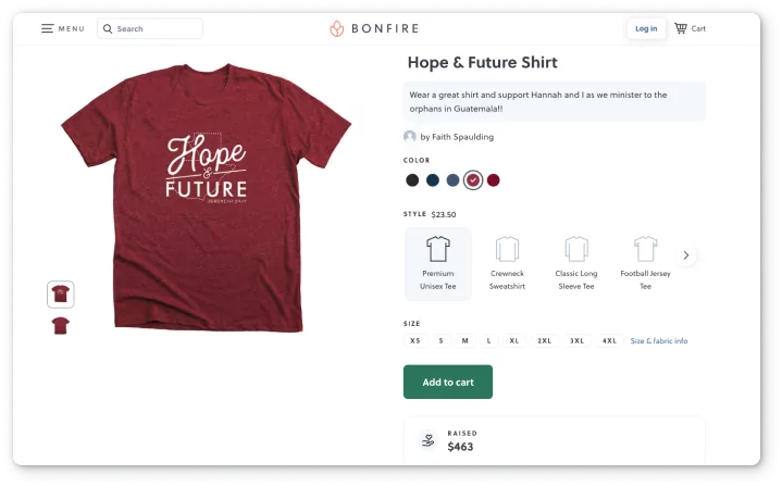 T shirt fundraising on Bonfire is the number 1 fundraising idea for churches.