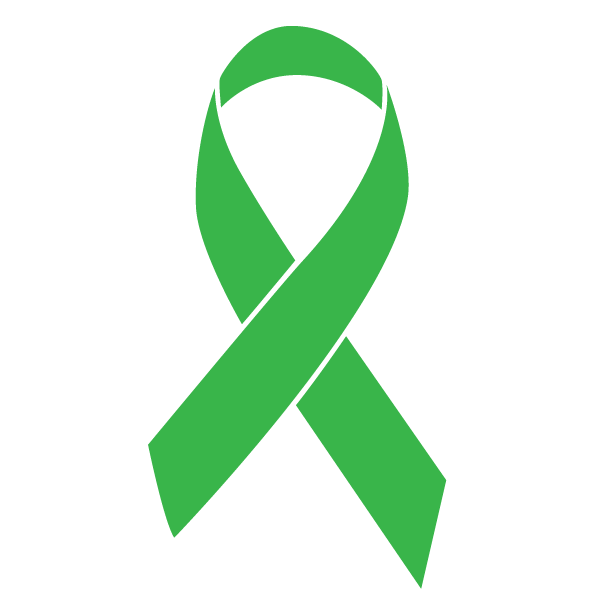 Green colored Bone Marrow Cancer ribbon