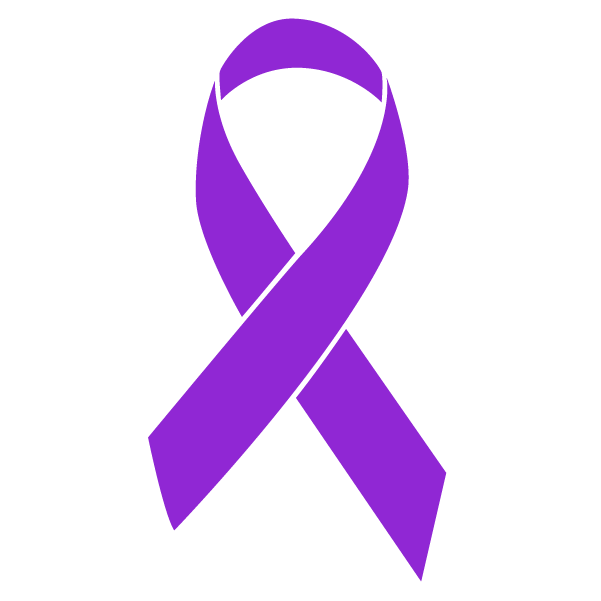 Purple colored Cancer Survivor ribbon