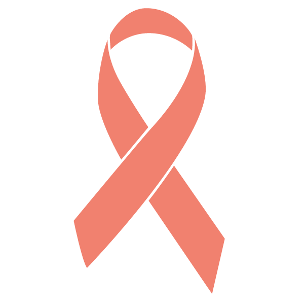 Peach colored Endometrial Cancer ribbon