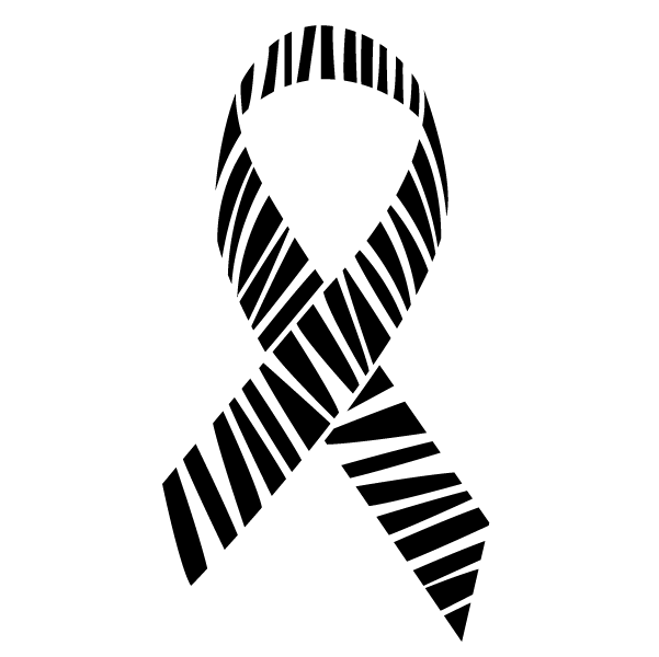 Zebra print Neuroendocrine Cancer ribbon
