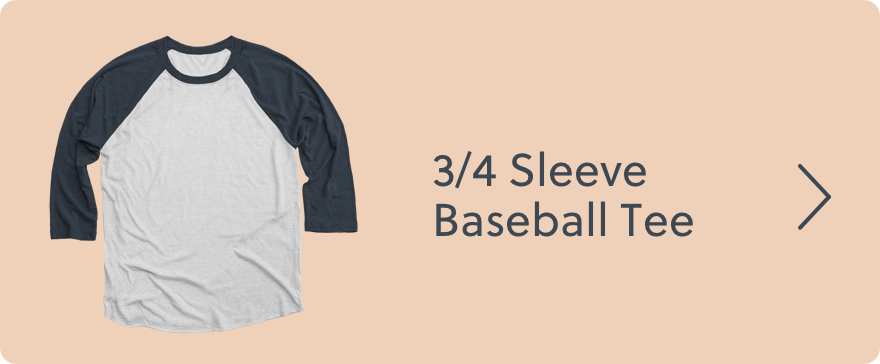 3/4 Sleeve Baseball Tee