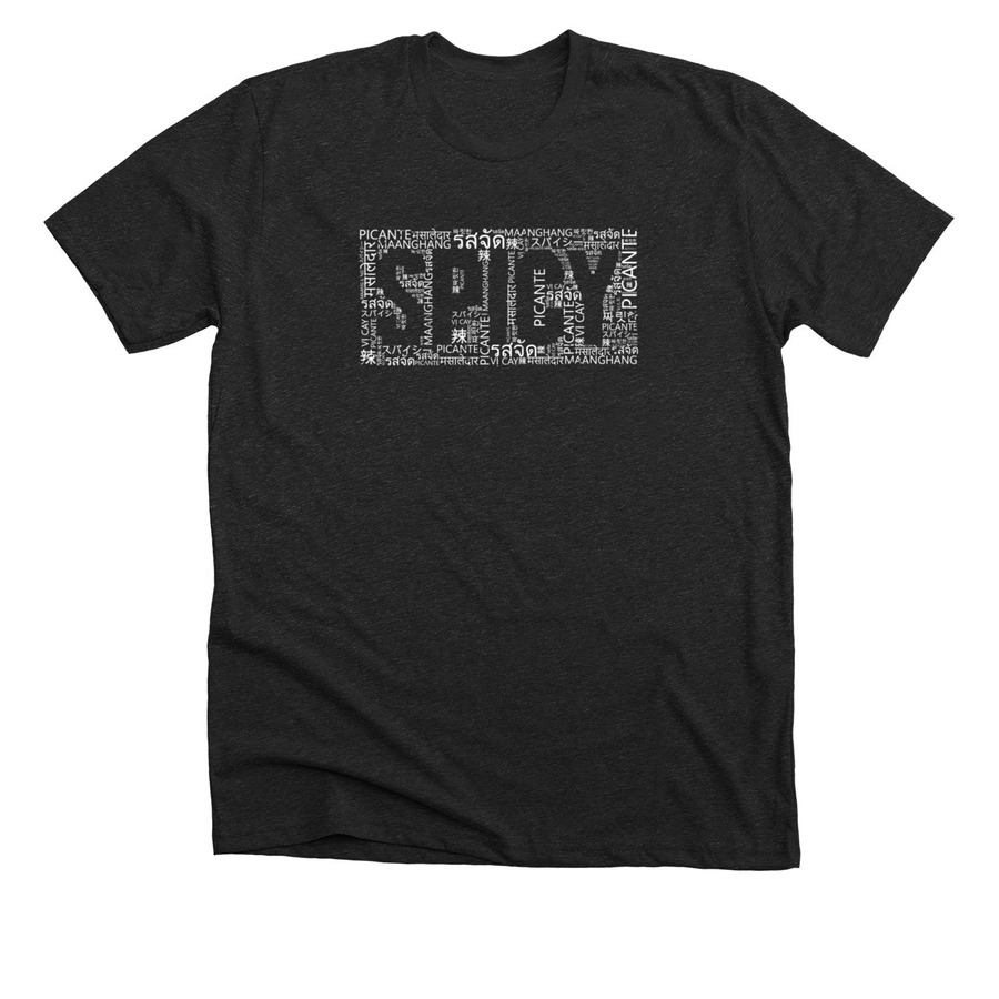 Spicy t-shirt in black created by The Food Ranger