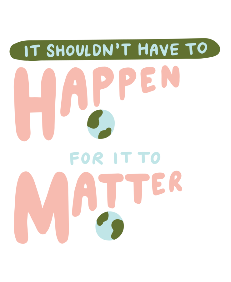 The It Should Matter t-shirt design created by Danielle Cook.