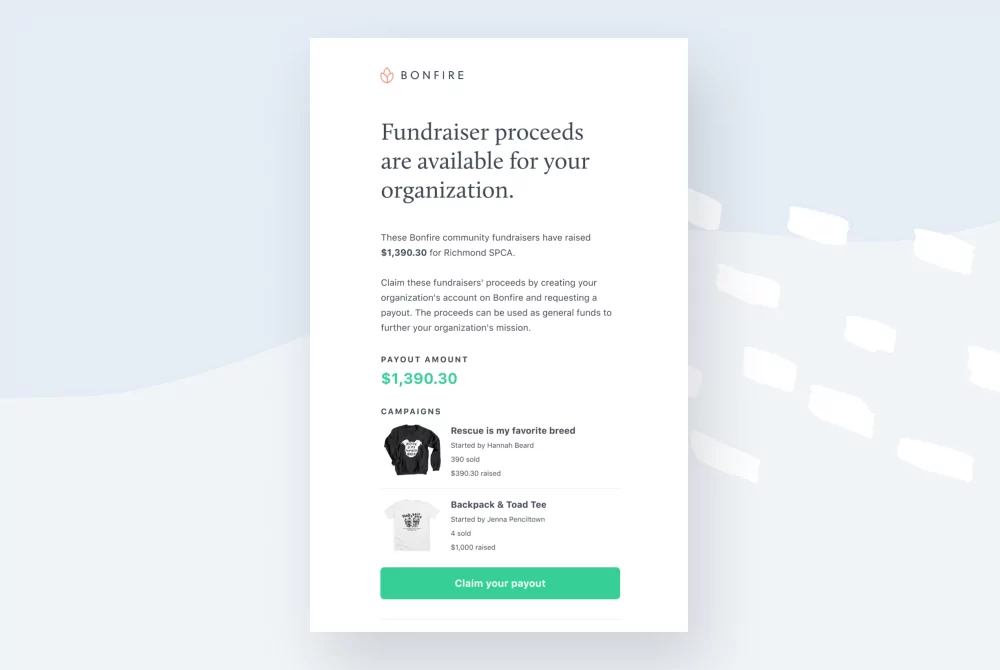 Donate the money you raised to the nonprofit.