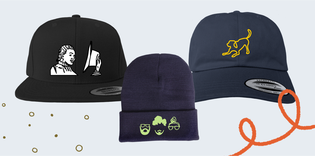 Design your hat with custom design elements or imagery. 