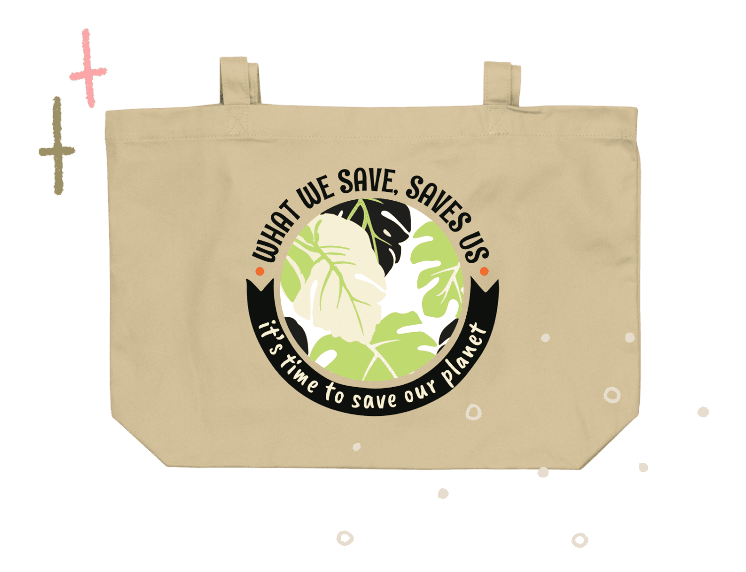 The Large Organic Cotton Tote Bag on Bonfire.com