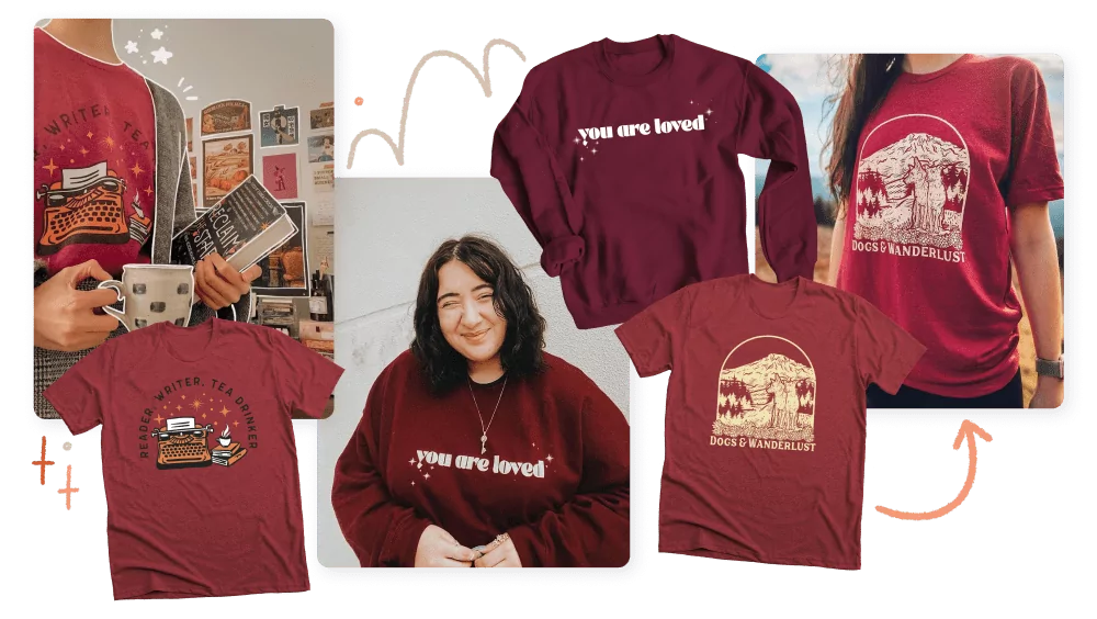 Bonfire sellers and their Viva Magenta-inspired campaigns and designs.