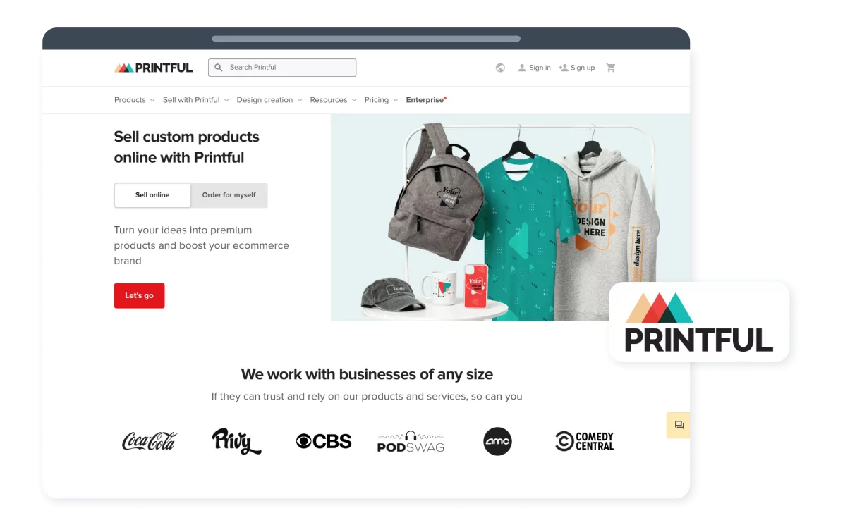 Printful is a print-on-demand platform, as well as a fulfillment company, that helps creators turn their ideas into custom products.