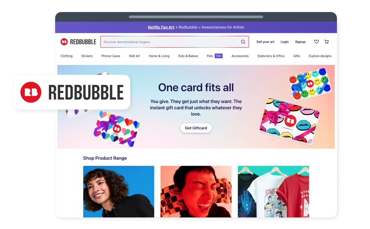 Redbubble is an Australian-based print-on-demand platform that gives independent artists a meaningful new way to sell their creations.