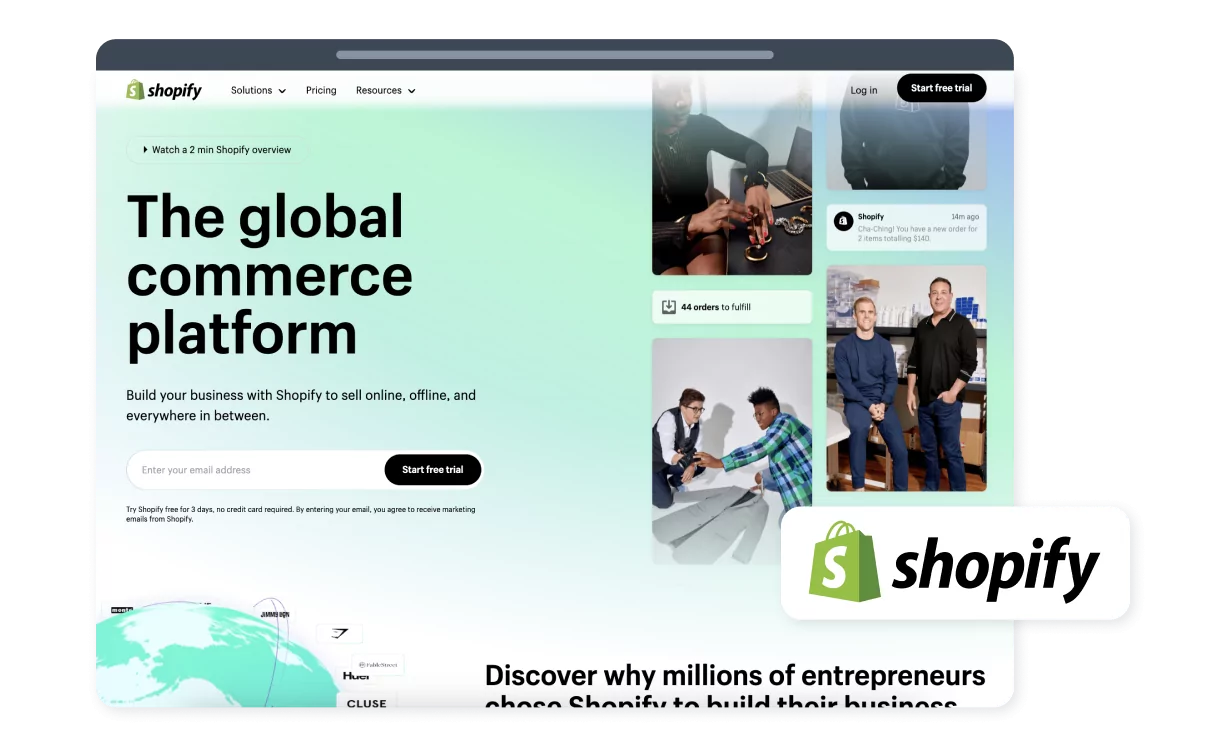 Shopify is a Canadian-based dropshipping platform that lets you start, grow, and manage a business.