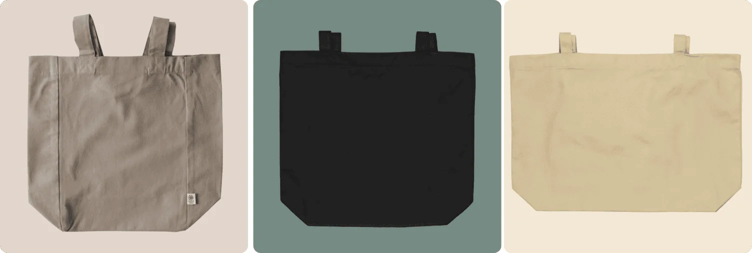 A variety of tote bags