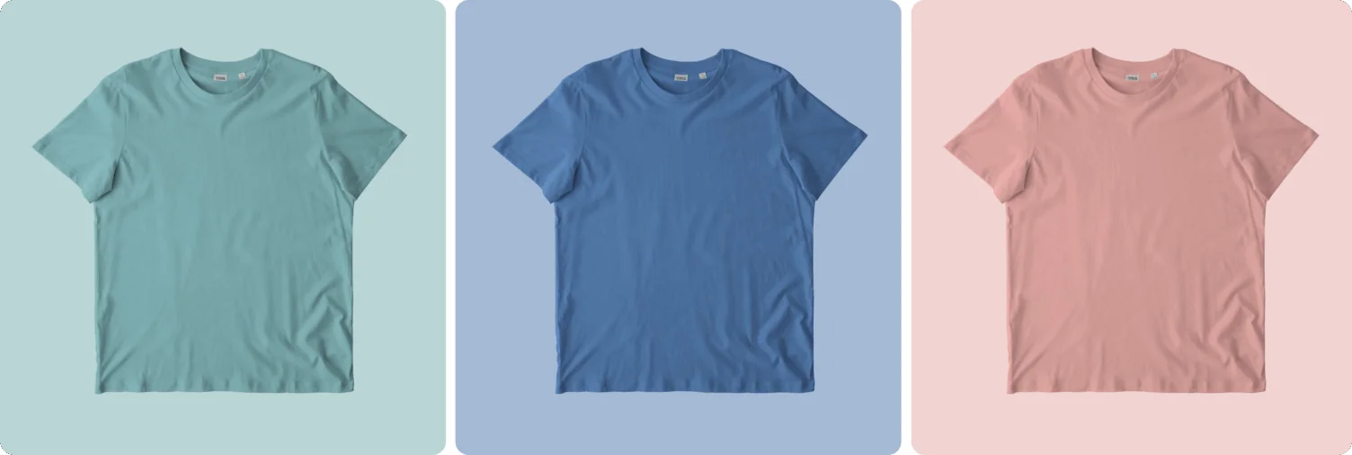 The Stanley/Stella Crafter Tee shown in various colors