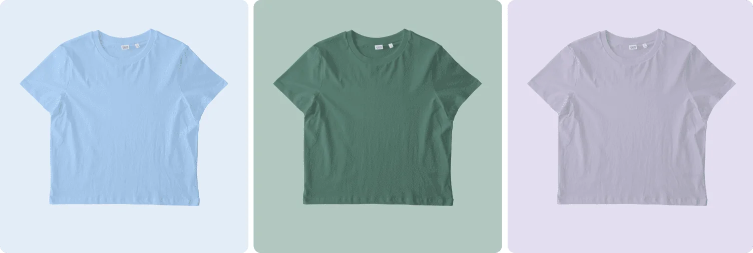 The Stanley/Stella Muser Tee shown in various colors
