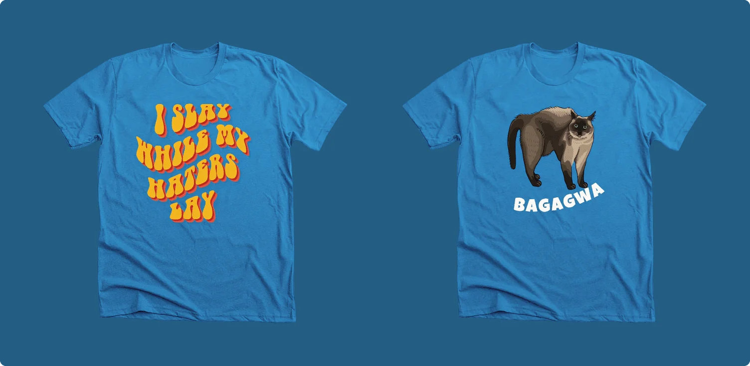 Neon blue shirt color