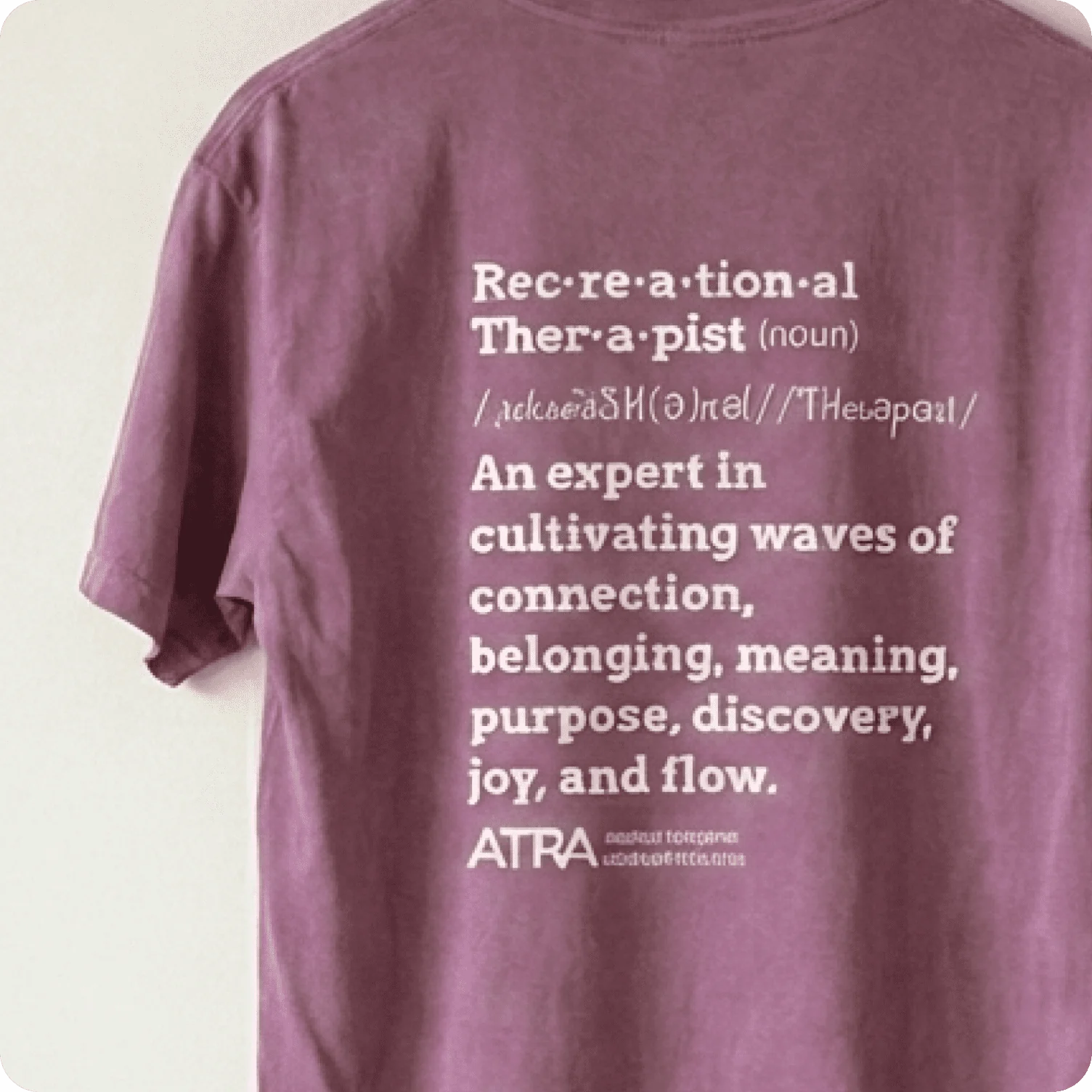 T-shirt featuring dictionary-style definition typography printed in a minimalist layout.
