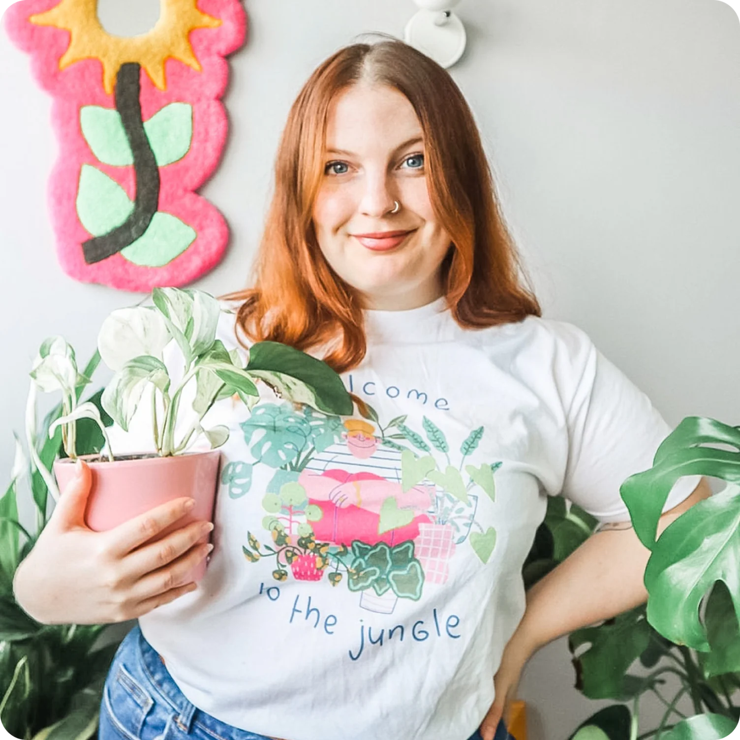 White t-shirt with environmental advocacy message.