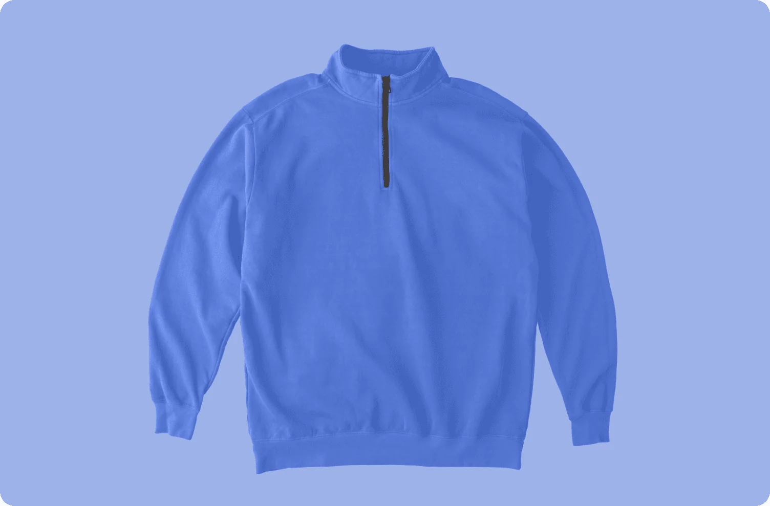 Blue quarter zip from Comfort Colors.