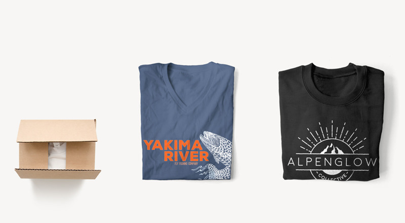 Yakima River and Alpenglow company t-shirts